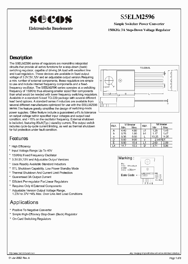 S5ELM2596_4424444.PDF Datasheet