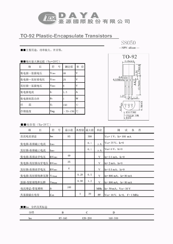 S8050_4547253.PDF Datasheet
