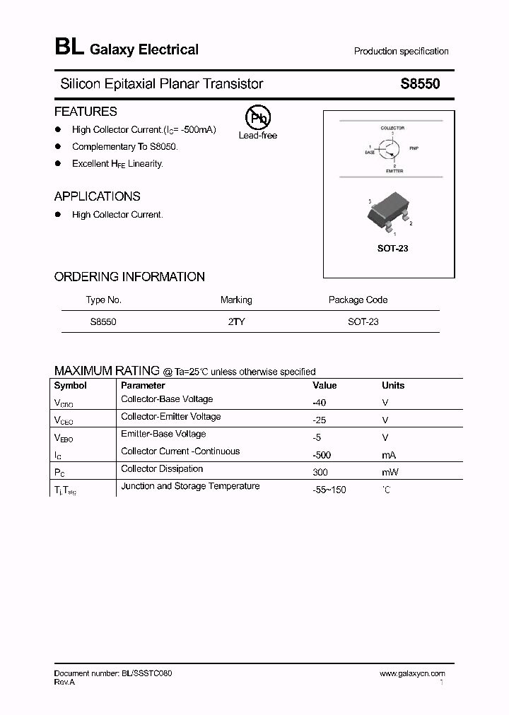 S8550_4195750.PDF Datasheet