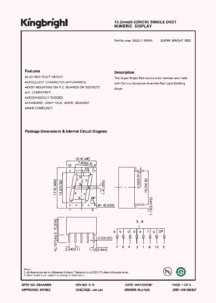 SA52-11SRWA_4593599.PDF Datasheet