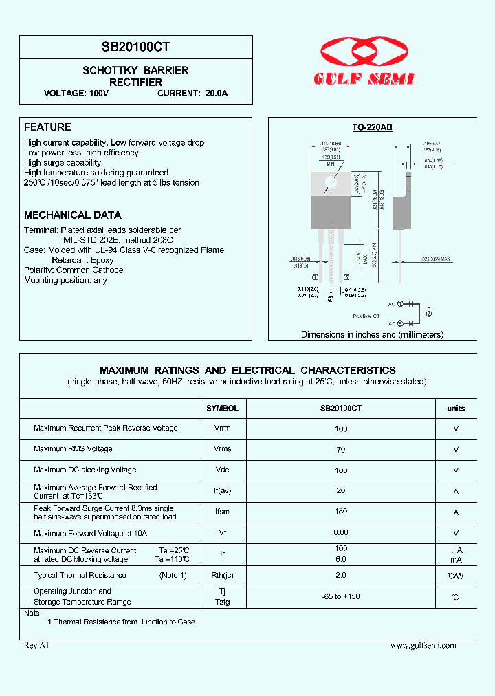SB20100CT_4619876.PDF Datasheet
