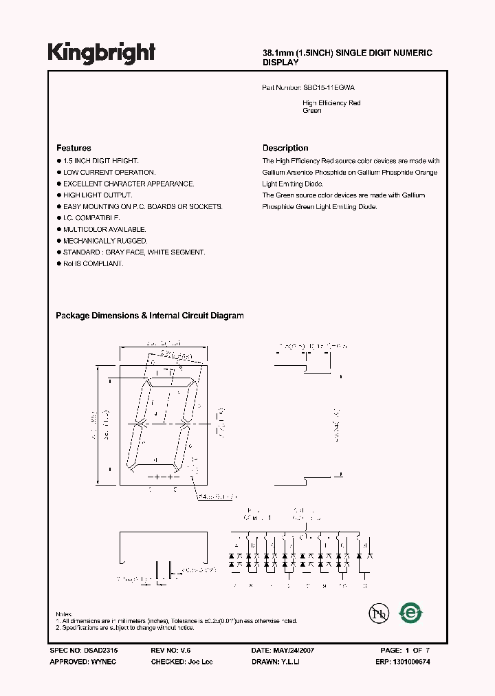 SBC15-11EGWA_4174133.PDF Datasheet
