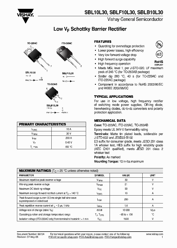 SBL10L30-E345_4513046.PDF Datasheet