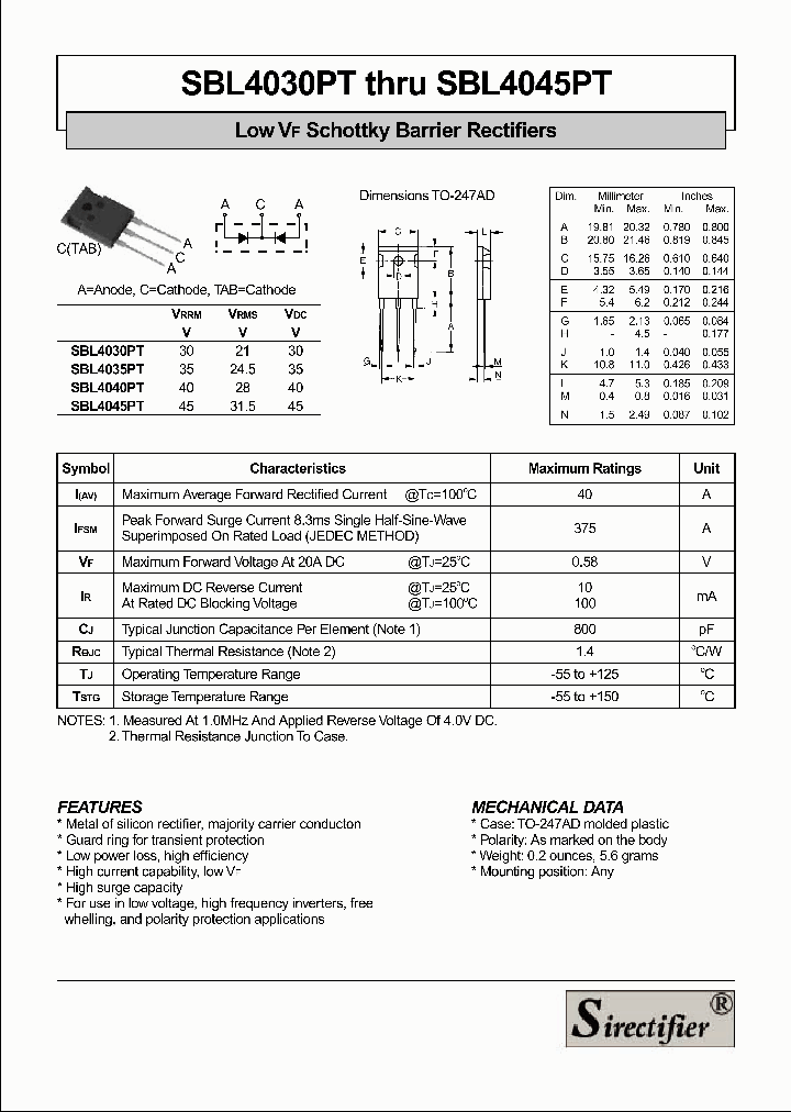 SBL4030PT_4284334.PDF Datasheet