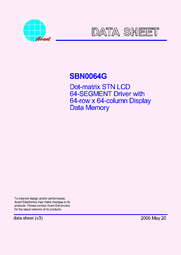 SBN0064G_4540567.PDF Datasheet