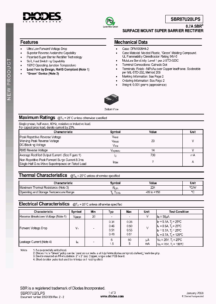 SBR07U20LPS_4505169.PDF Datasheet