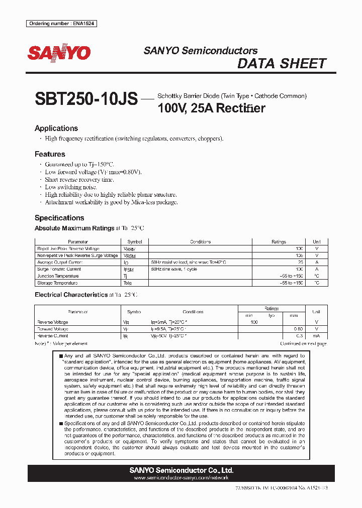 SBT250-10JS_4800709.PDF Datasheet