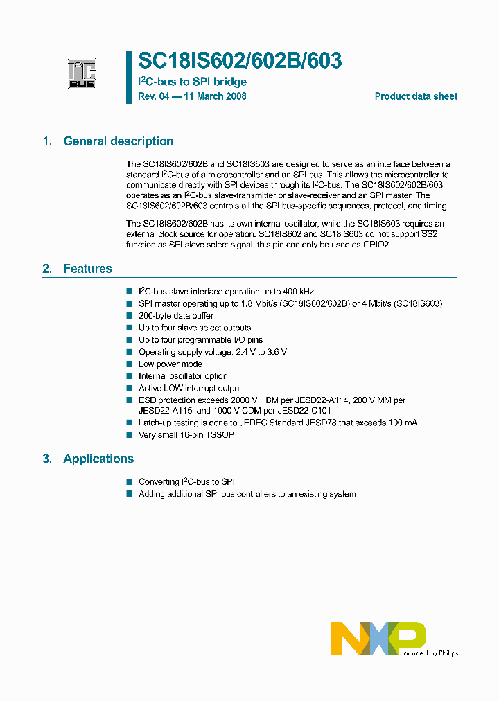 SC18IS603IPW_4660434.PDF Datasheet