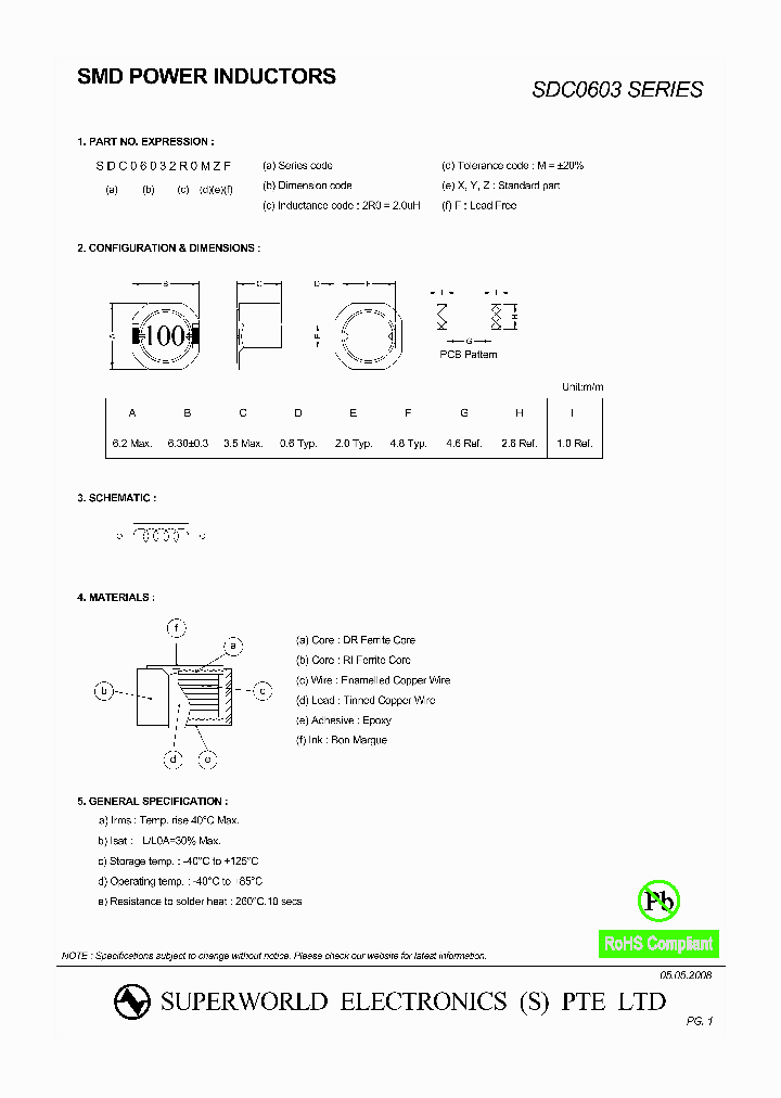 SDC0603100MZF_4551355.PDF Datasheet