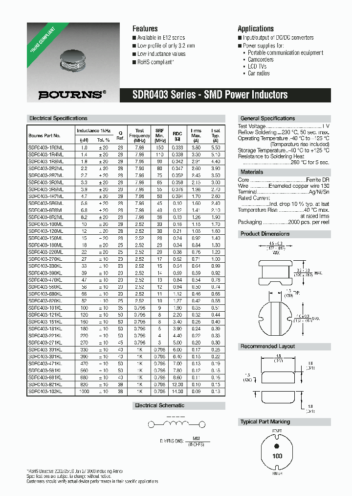 SDR0403-271KL_4185687.PDF Datasheet