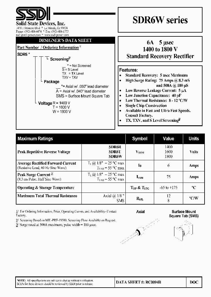 SDR6RTXV_4246082.PDF Datasheet