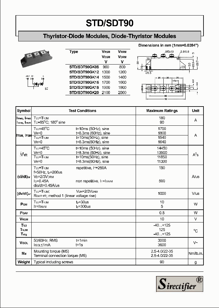 SDT90GK20_4907490.PDF Datasheet