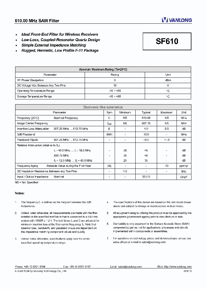 SF610_4777105.PDF Datasheet