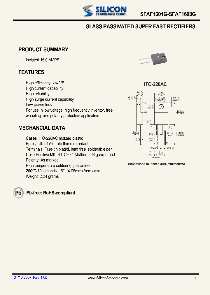 SFAF1601G_4742436.PDF Datasheet