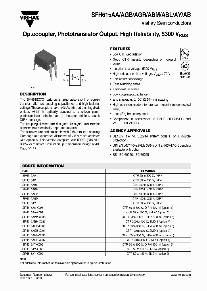 SFH615AGR-X006_4208181.PDF Datasheet