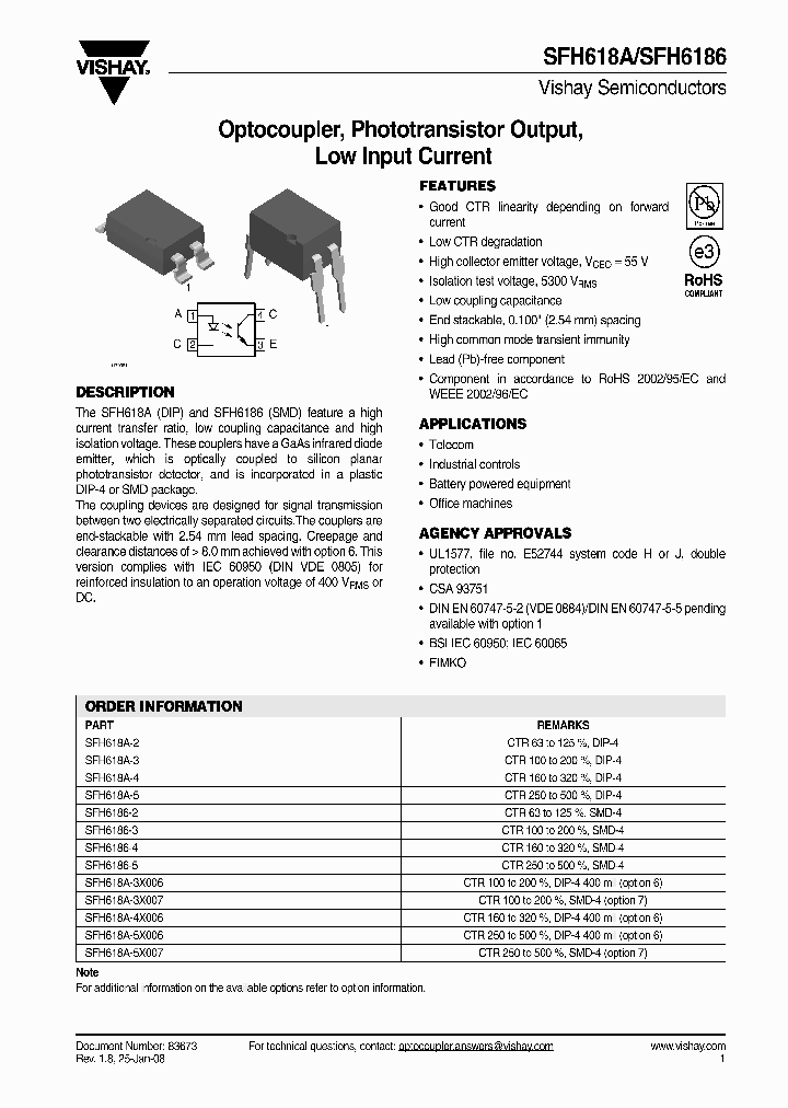 SFH618A08_4916977.PDF Datasheet