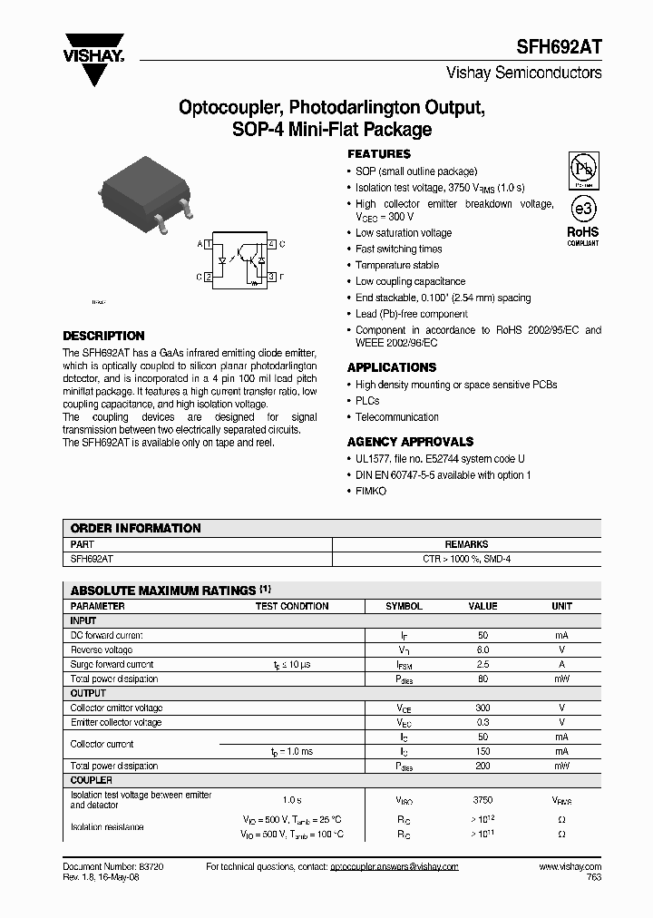 SFH692AT_4302158.PDF Datasheet
