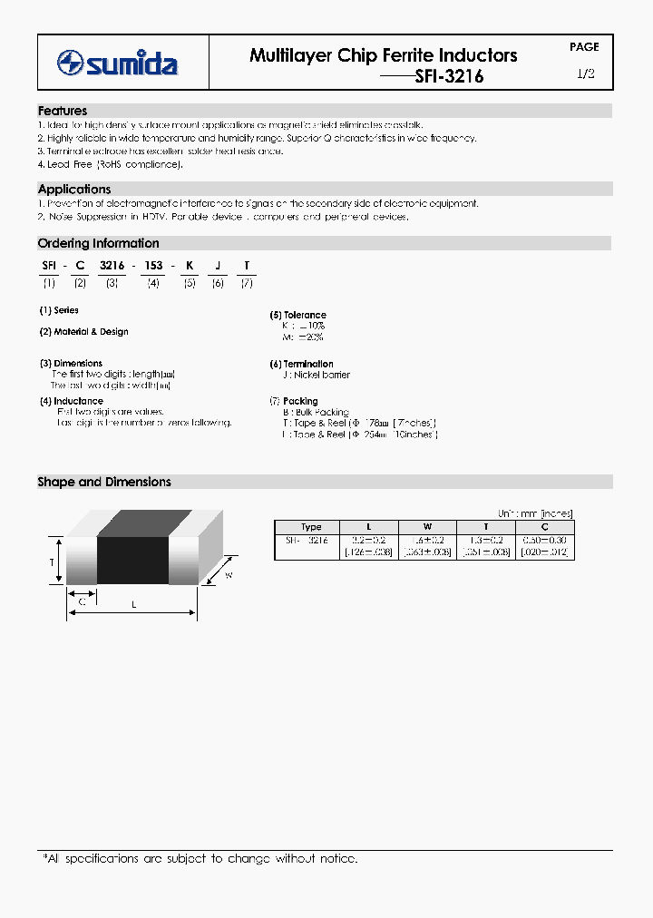 SFI-C3216-822_4502277.PDF Datasheet