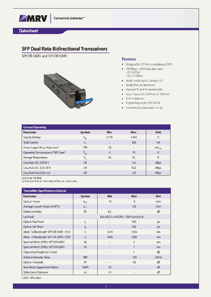 SFP-DR-53IR1_4433439.PDF Datasheet