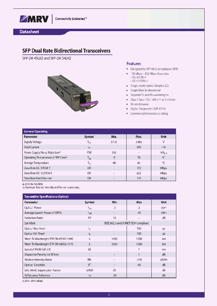 SFP-DR-54LR2_4433441.PDF Datasheet