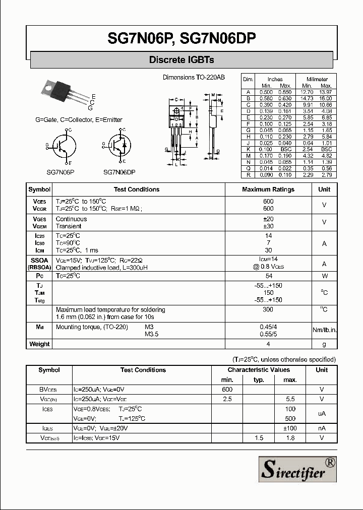 SG7N06DP_4755544.PDF Datasheet