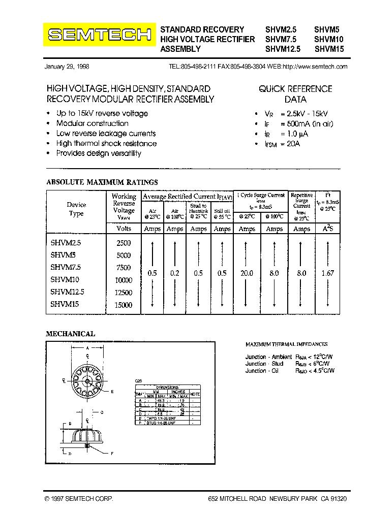 SHVM25_4273704.PDF Datasheet