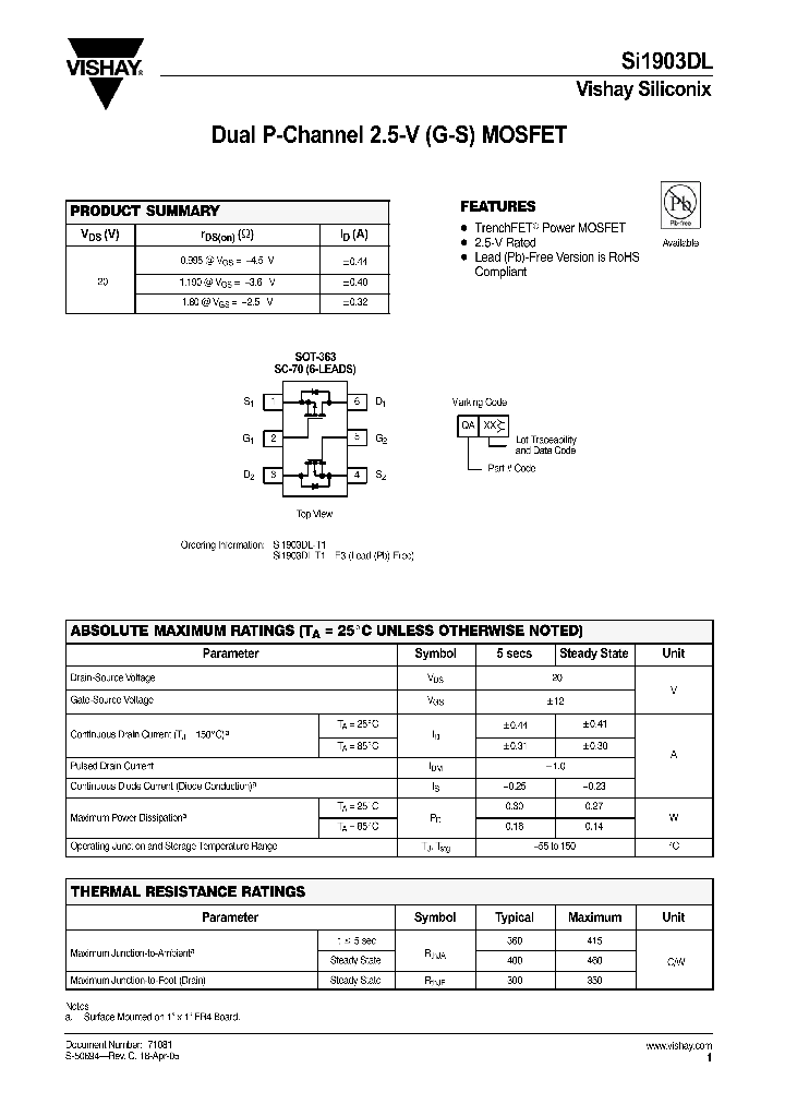 SI1903DL-T1_4339277.PDF Datasheet