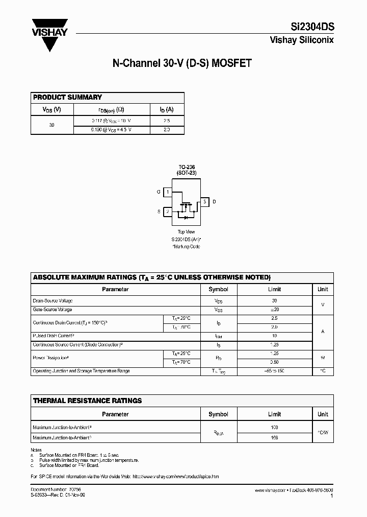 SI2304DS_4265279.PDF Datasheet
