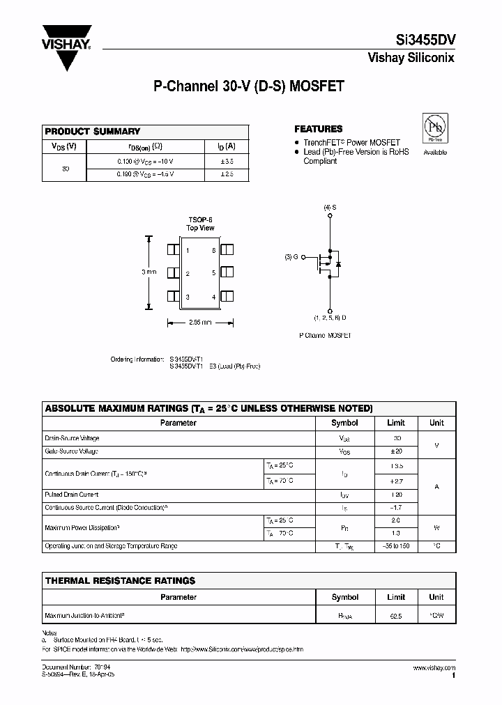 SI3455DV_4249502.PDF Datasheet