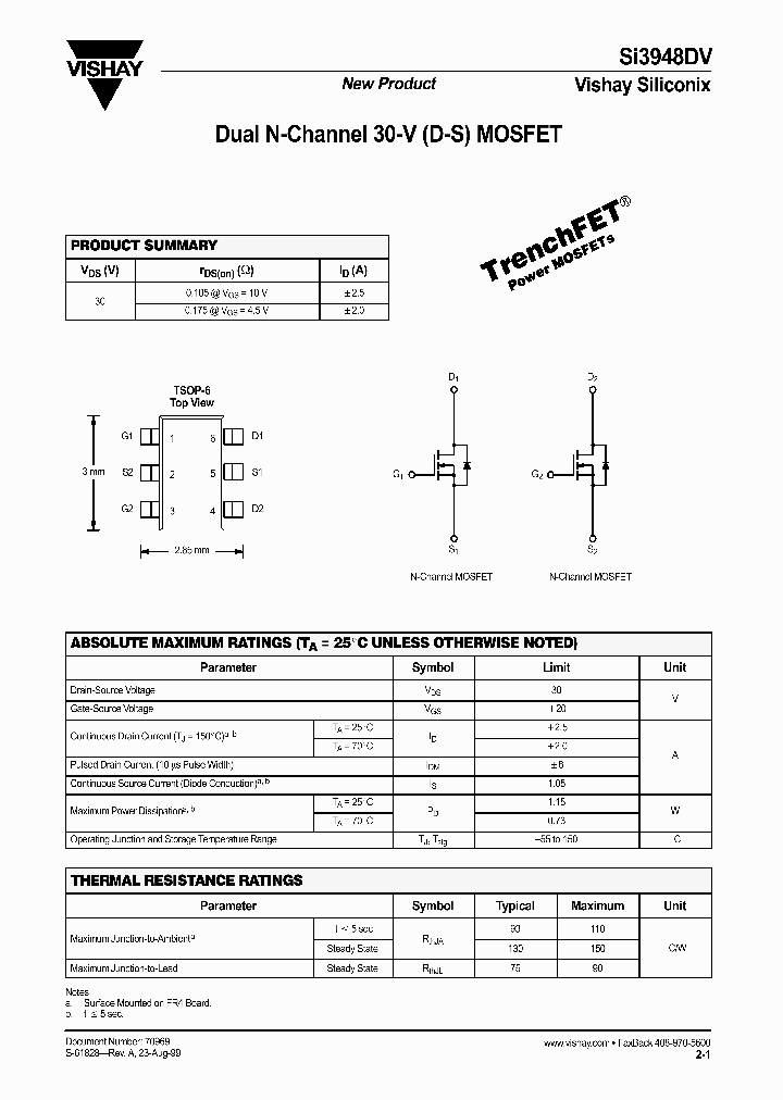SI3948DV_4380685.PDF Datasheet
