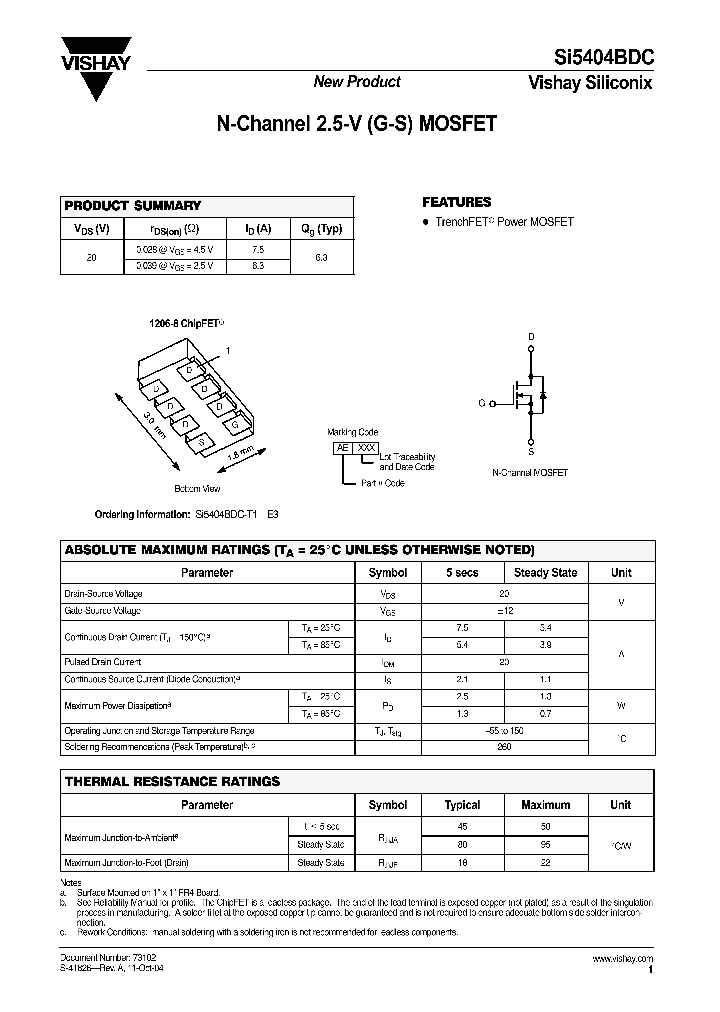SI5404BDC-T1-E3_4258767.PDF Datasheet