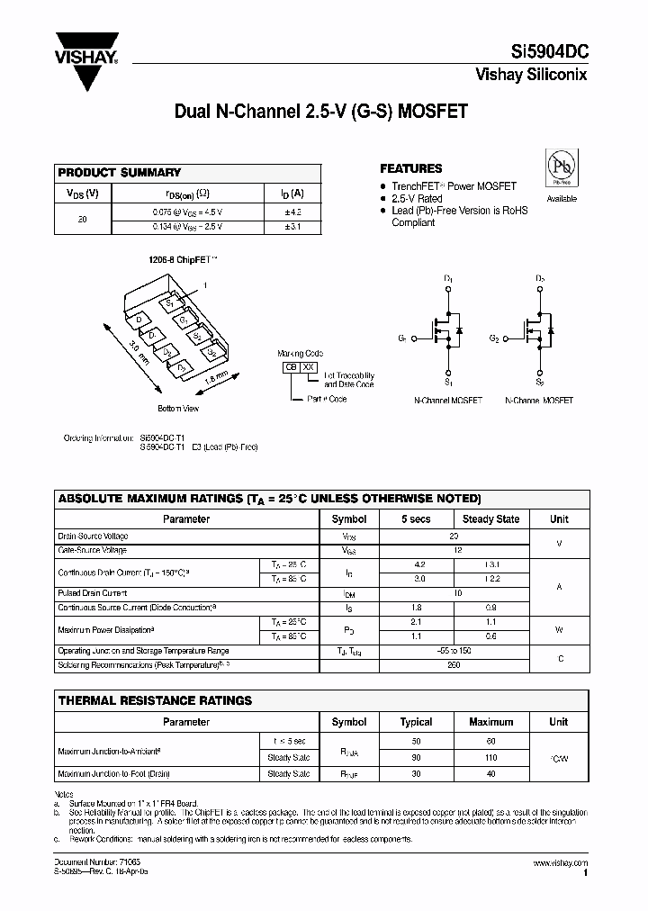 SI5904DC-T1_4252536.PDF Datasheet
