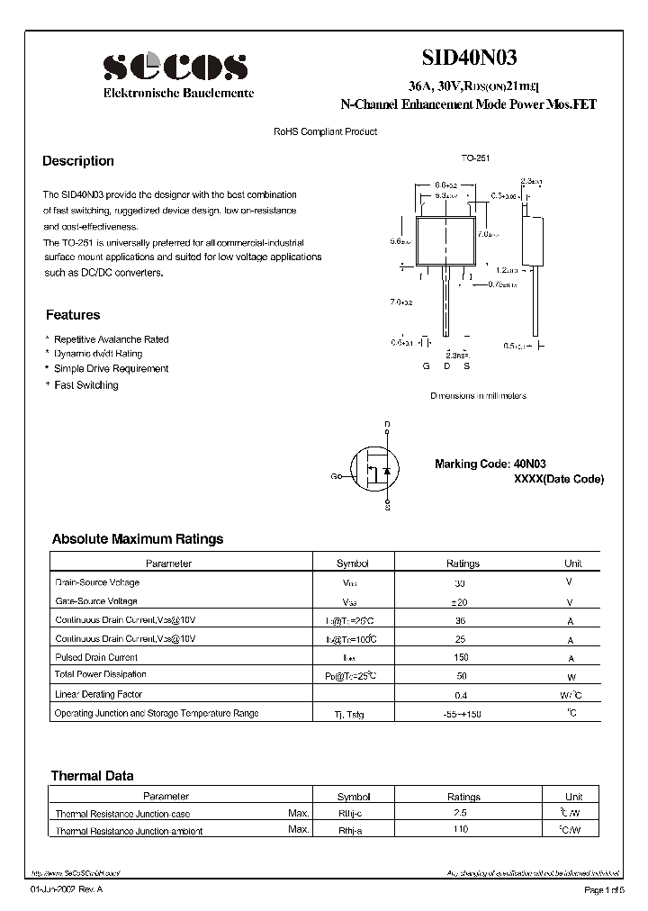SID40N03_4425341.PDF Datasheet