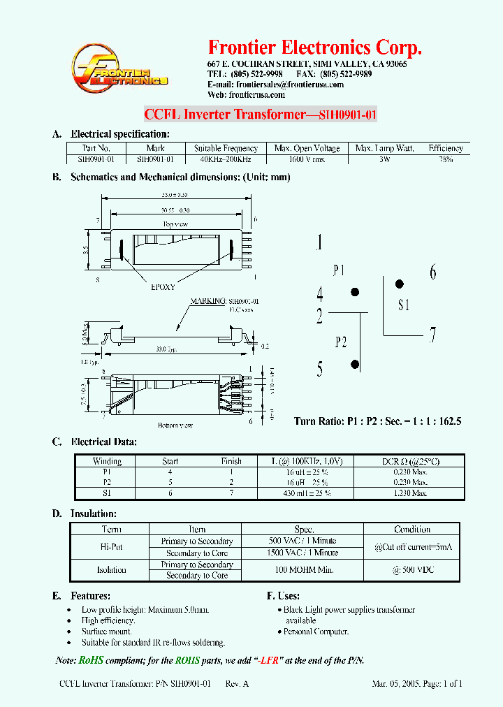 SIH0901-01_4274930.PDF Datasheet