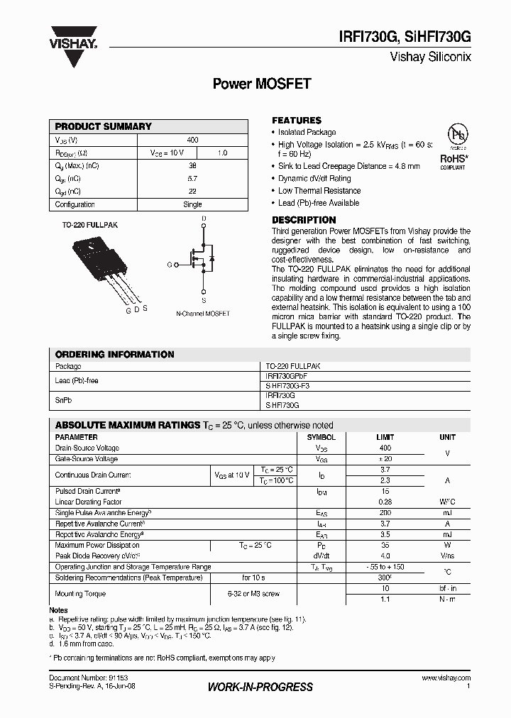 SIHFI730G_4333327.PDF Datasheet