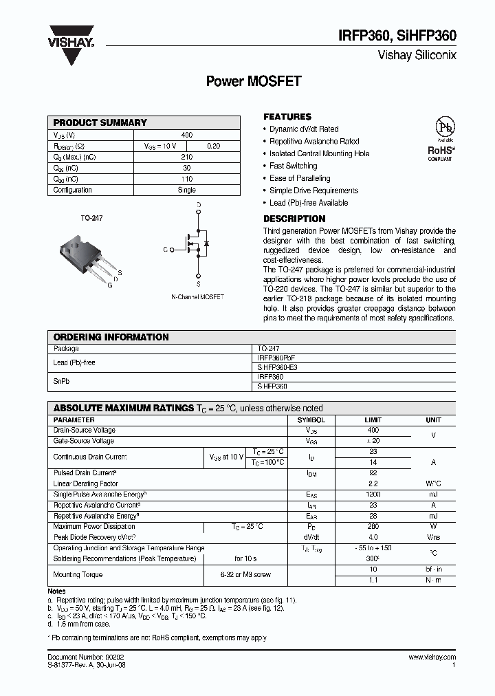 SIHFP360_4676481.PDF Datasheet
