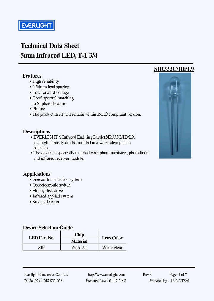 SIR333C-H0_4176160.PDF Datasheet