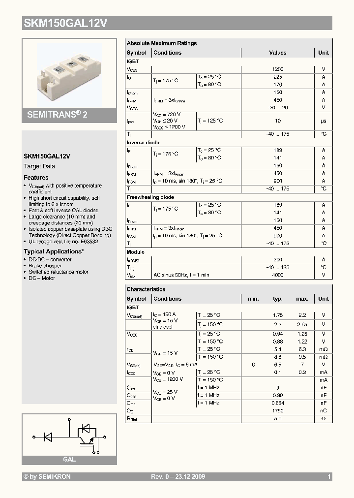 SKM150GAL12V_4651811.PDF Datasheet