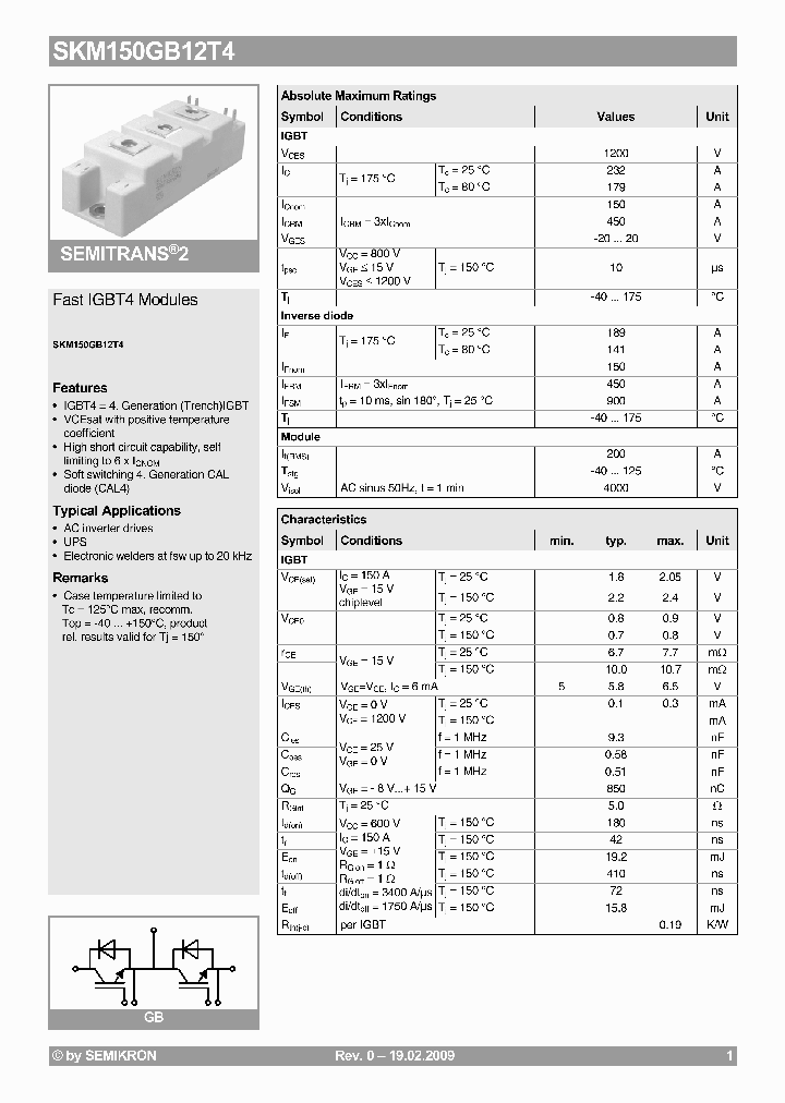 SKM150GB12T409_4651814.PDF Datasheet