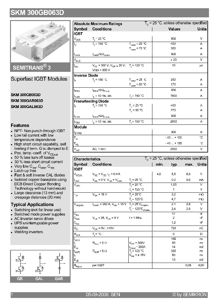 SKM300GAL063D_4182602.PDF Datasheet