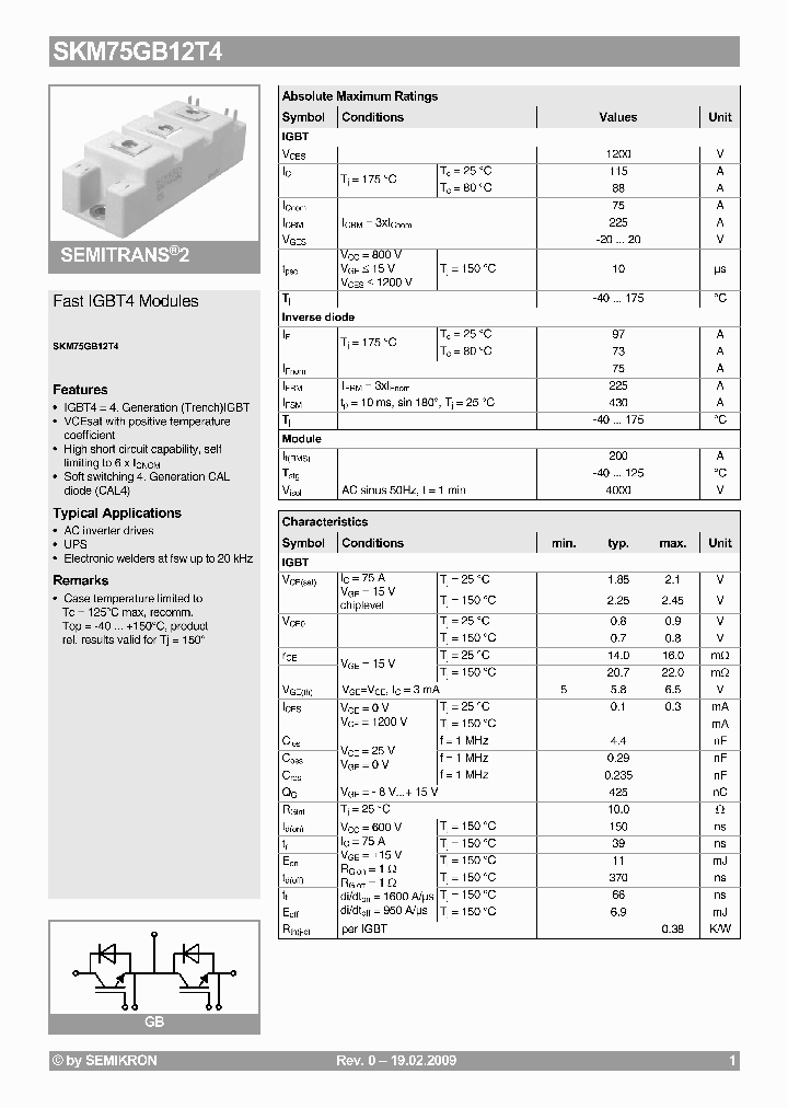 SKM75GB12T409_4764415.PDF Datasheet