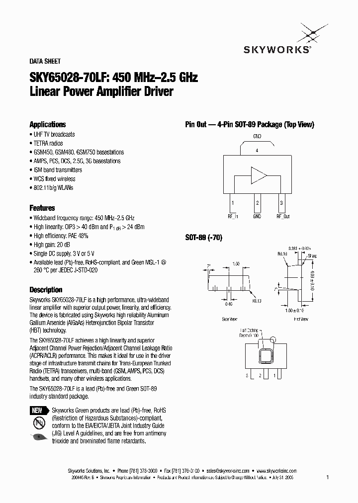 SKY65028-70LF_4170718.PDF Datasheet