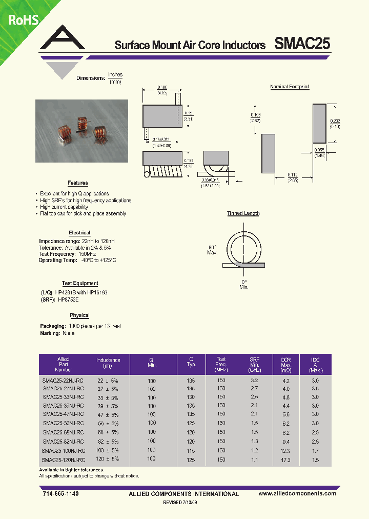 SMAC25-100NJ-RC_4548912.PDF Datasheet