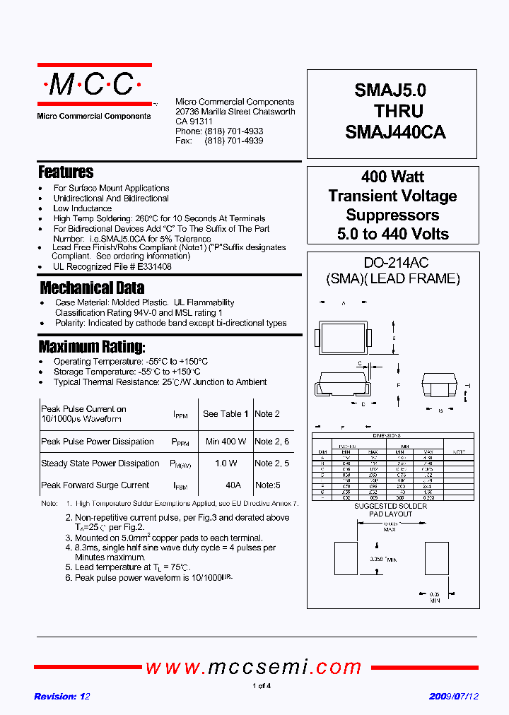SMAJ400A_4653701.PDF Datasheet