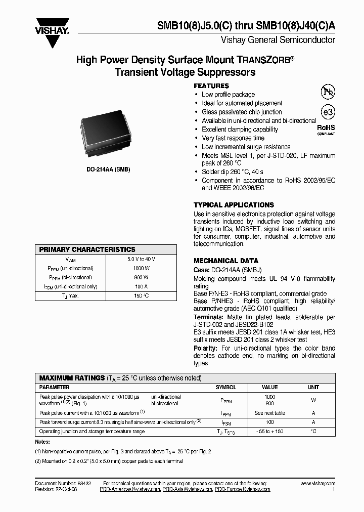 SMB10J60_4360465.PDF Datasheet