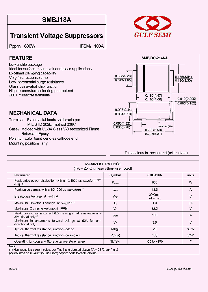 SMBJ18A_4620014.PDF Datasheet