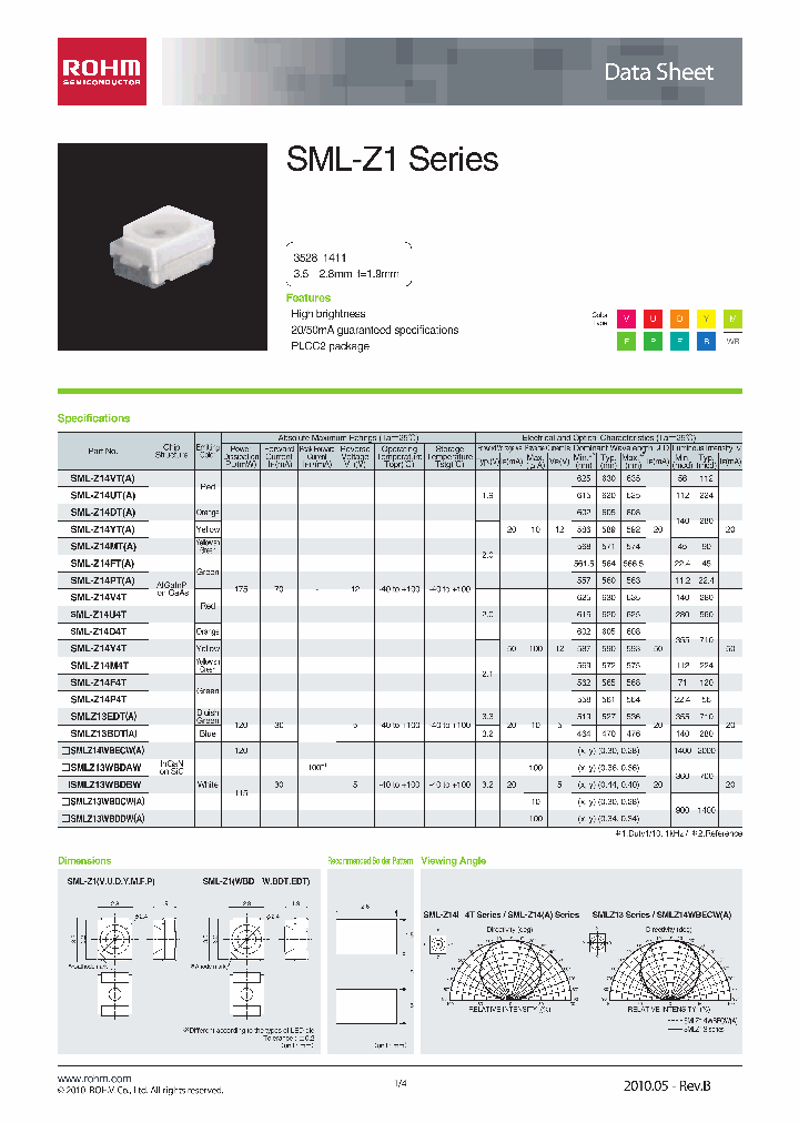 SML-Z14YW1P_4572184.PDF Datasheet