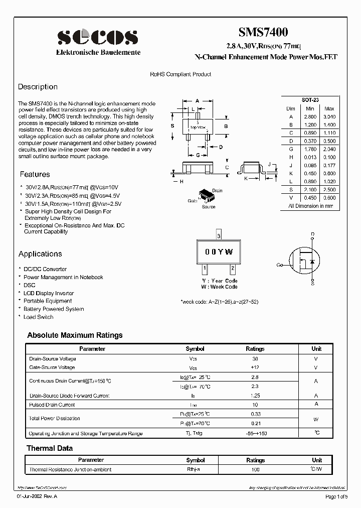 SMS7400_4457166.PDF Datasheet