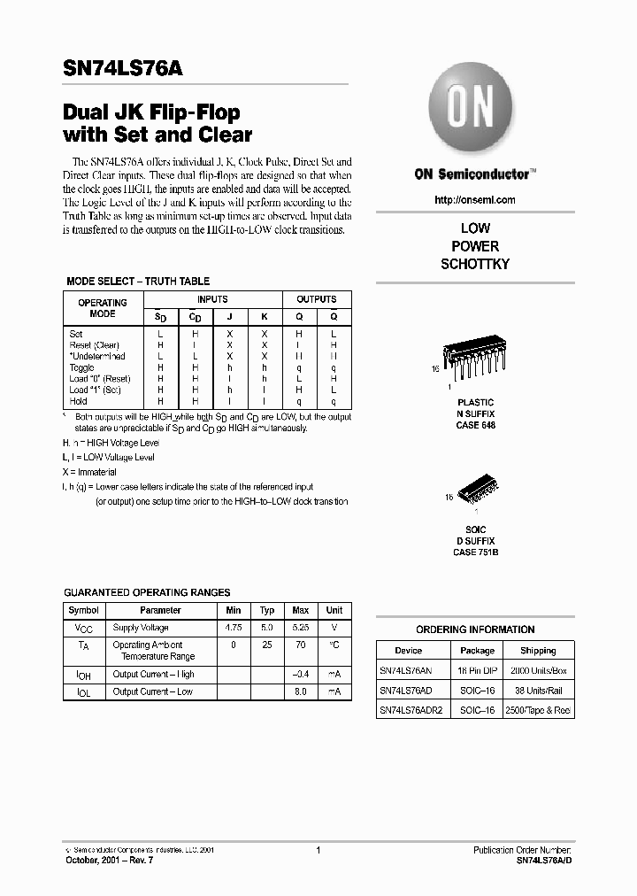 SN74LS76ADR2_4249955.PDF Datasheet