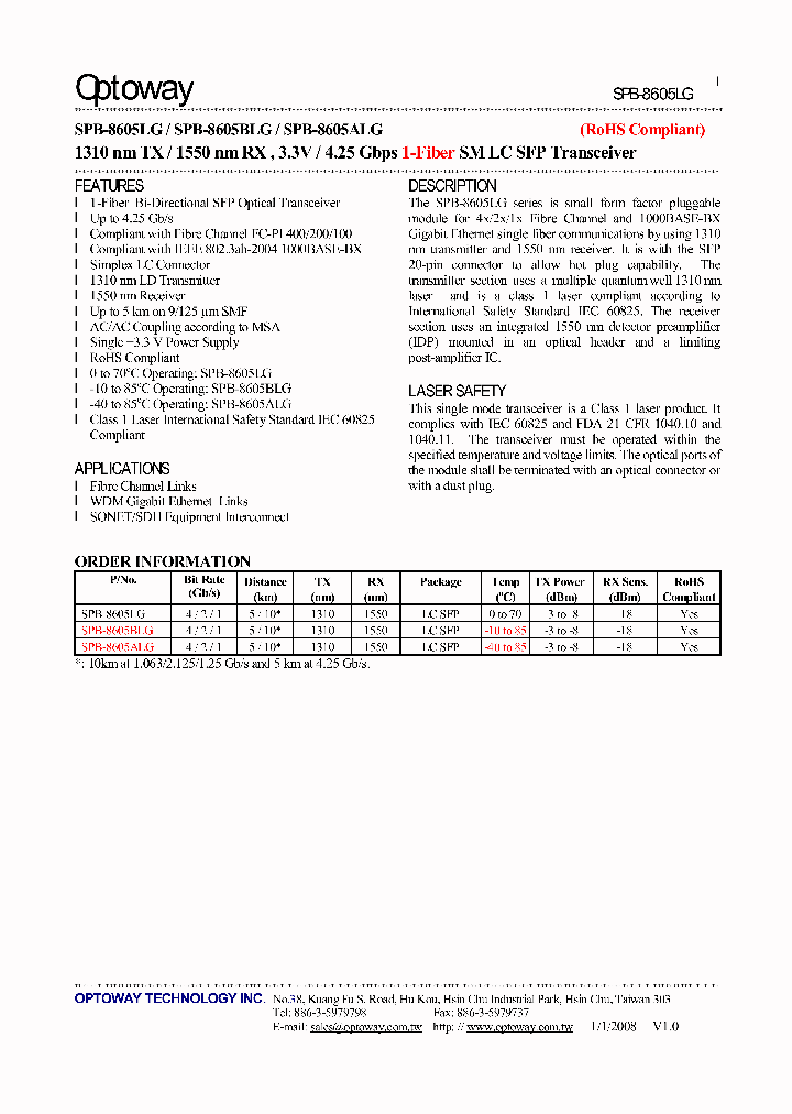 SPB-8605BLG_4698378.PDF Datasheet